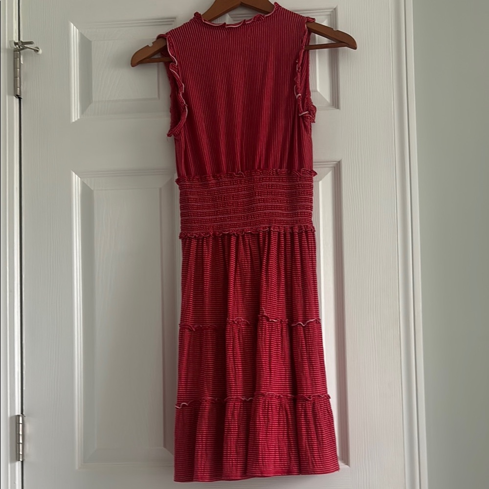 Max Studio Red Ruched Midi Sundress - Picture 4 of 4